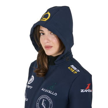 Softshelljas Equestro New Style Multilogo Marineblazer Marineblauw