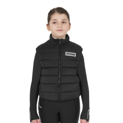 Mouwloos meisjesvest Equestro van technische nylon Zwart