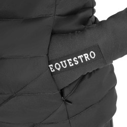 Mouwloos meisjesvest Equestro van technische nylon Zwart