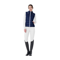 Dames bodywarmer Equestro x FISE slim fit Marineblazer Marineblauw