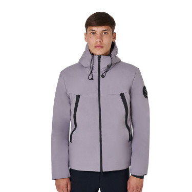 Veste homme Equestro imperméable et coupe-vent en nylon Gris givré