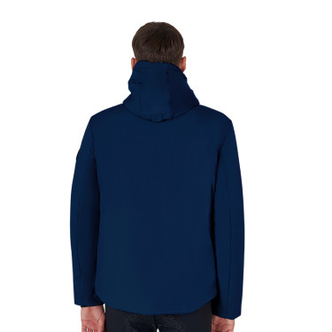 Veste homme Equestro imperméable et coupe-vent en nylon Marine blazer Bleu marine