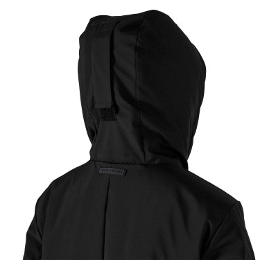 Veste enfant unisexe Equestro imperméable et coupe-vent en nylon Noir