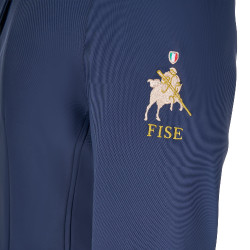 Veste de concours homme Equestro x FISE trois boutons Marine blazer Bleu marine