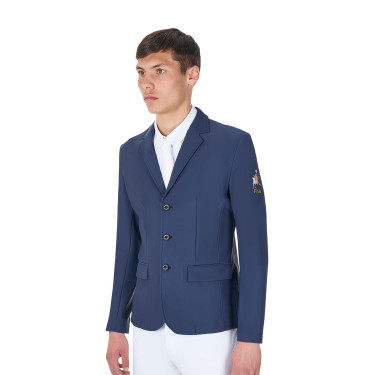 Veste de concours homme Equestro x FISE trois boutons Marine blazer Bleu marine