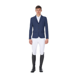 Veste de concours homme Equestro x FISE trois boutons Marine blazer Bleu marine