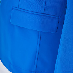 Veste de concours homme Equestro x FISE trois boutons Bleu de savoie