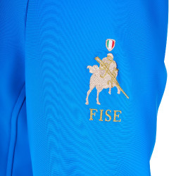 Veste de concours homme Equestro x FISE trois boutons Bleu de savoie