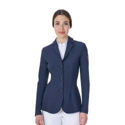 Veste de concours femme Equestro x FISE trois boutons Marine blazer Bleu marine