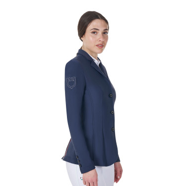 Veste de concours femme Equestro x FISE trois boutons Marine blazer Bleu marine