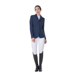 Veste de concours femme Equestro x FISE trois boutons Marine blazer Bleu marine
