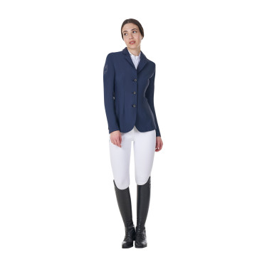 Veste de concours femme Equestro x FISE trois boutons Marine blazer Bleu marine