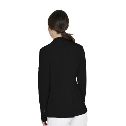 Veste de concours femme Equestro avec logo embossé Noir Veste de concours femme Equestro avec logo embossé Noir