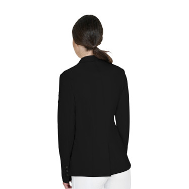 Veste de concours femme Equestro avec logo embossé Noir Veste de concours femme Equestro avec logo embossé Noir