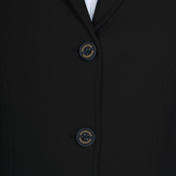Veste de concours femme Equestro avec logo embossé Noir Veste de concours femme Equestro avec logo embossé Noir
