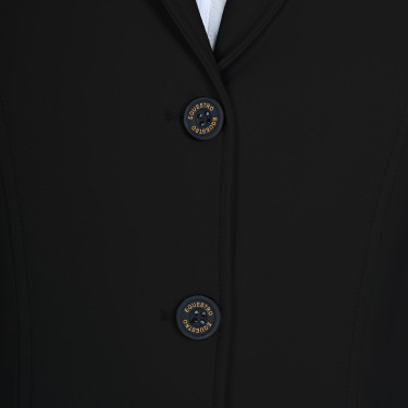 Veste de concours femme Equestro avec logo embossé Noir Veste de concours femme Equestro avec logo embossé Noir