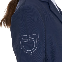 Uniseks wedstrijdjasje voor kinderen Equestro x FISE met drie knopen Marineblazer Marineblauw Uniseks wedstrijdjasje voor kinderen Equestro x FISE met drie knopen Marineblazer Marineblauw