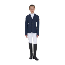 Uniseks wedstrijdjasje voor kinderen Equestro x FISE met drie knopen Marineblazer Marineblauw Uniseks wedstrijdjasje voor kinderen Equestro x FISE met drie knopen Marineblazer Marineblauw