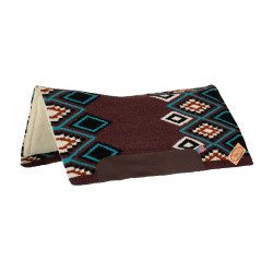 Tapis western Pool’s ergonomique contour laine Vin / turquoise Rouge Tapis western Pool’s ergonomique contour laine Vin / turquoise Rouge