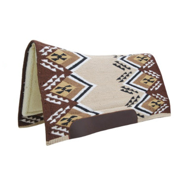 Tapis western Pool’s ergonomique contour laine Beige / marron