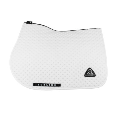 Tapis de selle CSO Acavallo Sublime en tissu technique à pois Blanc Tapis de selle CSO Acavallo Sublime en tissu technique à pois Blanc