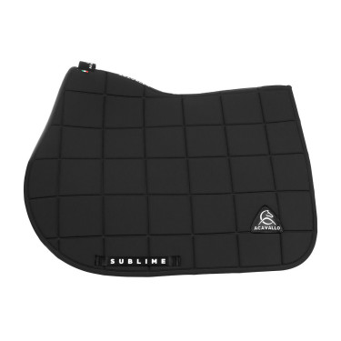 Zadelpad CSO Acavallo Sublime van technisch geruite stof Zwart Zadelpad CSO Acavallo Sublime van technisch geruite stof Zwart