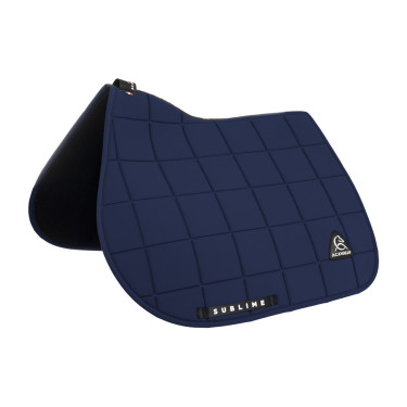 Tapis de selle CSO Acavallo Sublime en tissu technique à carreaux Marine Bleu marine