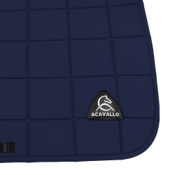 Tapis de selle CSO Acavallo Sublime en tissu technique à carreaux Marine Bleu marine