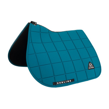 Tapis de selle CSO Acavallo Sublime en tissu technique à carreaux Pétrole Bleu