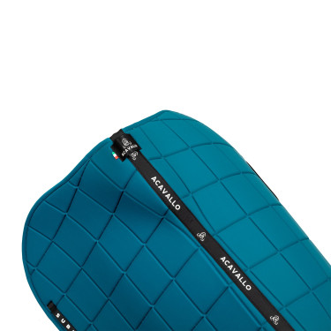 Tapis de selle CSO Acavallo Sublime en tissu technique à carreaux Pétrole Bleu