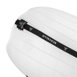 Tapis de selle CSO Acavallo Sublime en tissu technique à carreaux Blanc