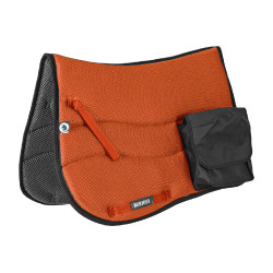 Tapis de selle anglais Burioni poches TT + Sympa Orange