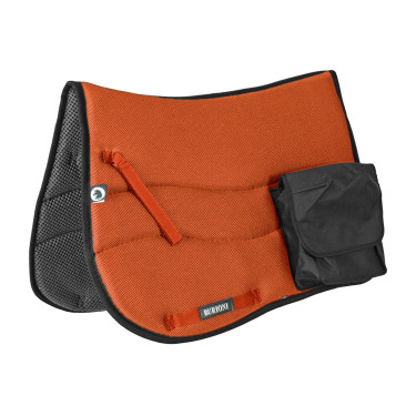 Tapis de selle anglais Burioni poches TT + Sympa Orange