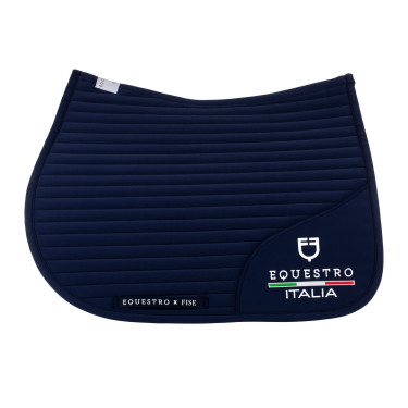Tapis de saut Equestro x FISE avec logo brodé Marine blazer Bleu marine
