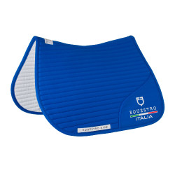Springzadeldek Equestro x FISE met geborduurd logo Blauw van Savoye