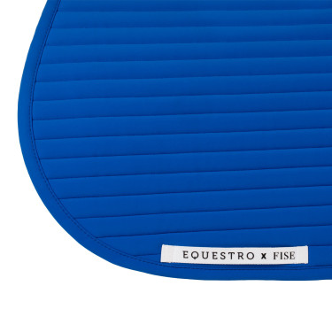 Tapis de saut Equestro x FISE avec logo brodé Bleu de savoie Tapis de saut Equestro x FISE avec logo brodé Bleu de savoie