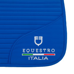 Tapis de saut Equestro x FISE avec logo brodé Bleu de savoie Tapis de saut Equestro x FISE avec logo brodé Bleu de savoie