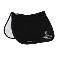 Springzadeldek Equestro x FISE met geborduurd logo Zwart