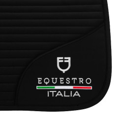 Springzadeldek Equestro x FISE met geborduurd logo Zwart