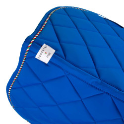 Tapis de saut Equestro x FISE avec liseré drapeau italien Bleu de savoie