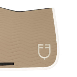 Gestepte Equestro springdeken Wave in technische stof Oxford tan / antiek wit Gestepte Equestro springdeken Wave in technische stof Oxford tan / antiek wit