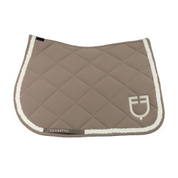 Tapis de saut Equestro à cordon tressé Walnut / blanc antique Marron