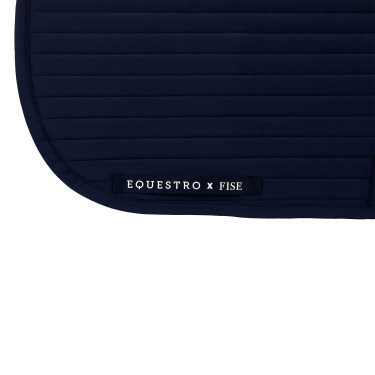 Tapis de dressage Equestro x FISE avec logo brodé Marine blazer Bleu marine