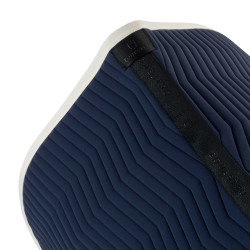 Tapis de dressage Equestro matelassé Wave en tissu technique Marine blazer / blanc antique Bleu marine