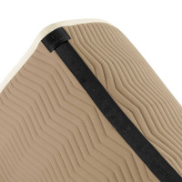 Tapis de dressage Equestro matelassé Wave en tissu technique Oxford tan / blanc antique Tapis de dressage Equestro matelassé Wave en tissu technique Oxford tan / blanc antique