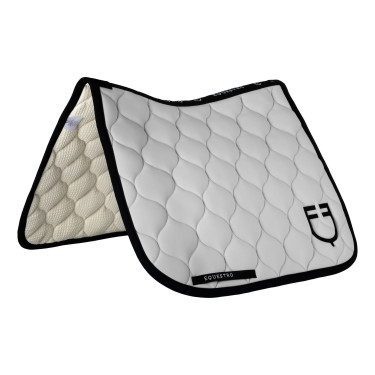 Tapis de dressage Equestro matelassé oignon Brume portuaire Blanc Tapis de dressage Equestro matelassé oignon Brume portuaire Blanc