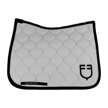 Dressuurdekje Equestro met ui-wattering Havenmist Wit Dressuurdekje Equestro met ui-wattering Havenmist Wit