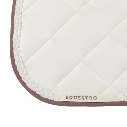 Tapis de dressage Equestro à cordon tressé Blanc antique / marron Tapis de dressage Equestro à cordon tressé Blanc antique / marron