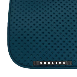 Tapis de dressage Acavallo Sublime en tissu technique à pois Pétrole Bleu