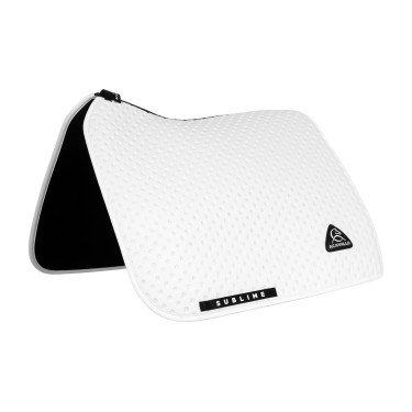 Tapis de dressage Acavallo Sublime en tissu technique à pois Blanc